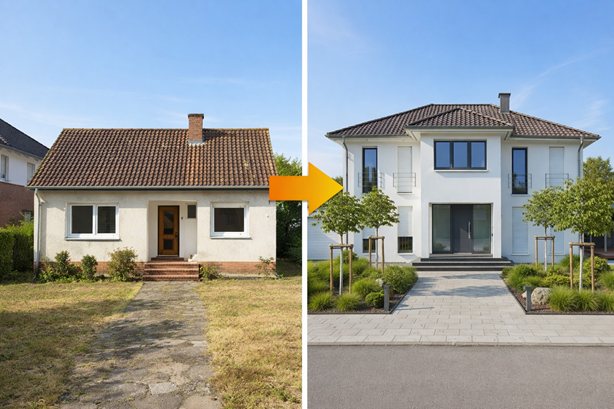 Wertsteigerung einer Immobilie – vorher und nachher